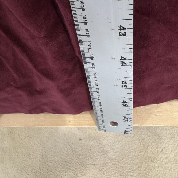 Vintage Ralph Lauren Dress Women's 4 Maroon Red Velvet Maxi Victorian Pockets - Picture 6 of 10